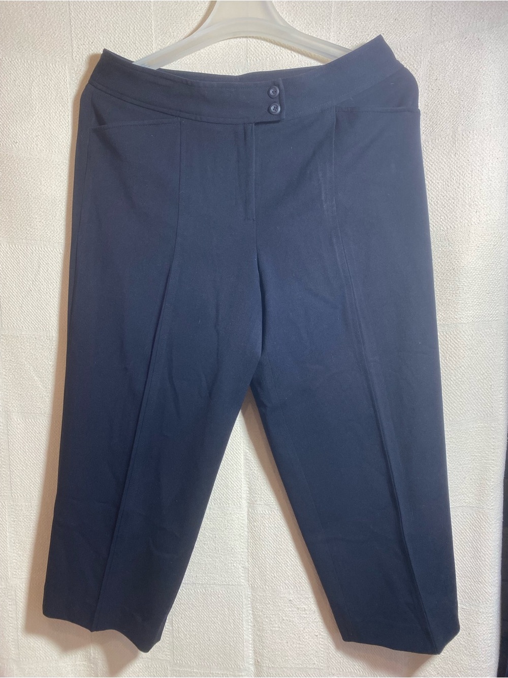 dressbarn Black Dress Capris Pockets Buttons & Zip Size 12